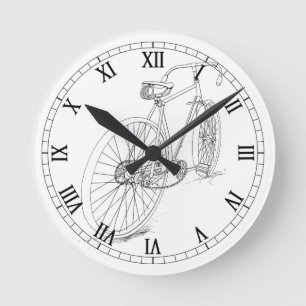 Fahrradkrone Runde Wanduhr
