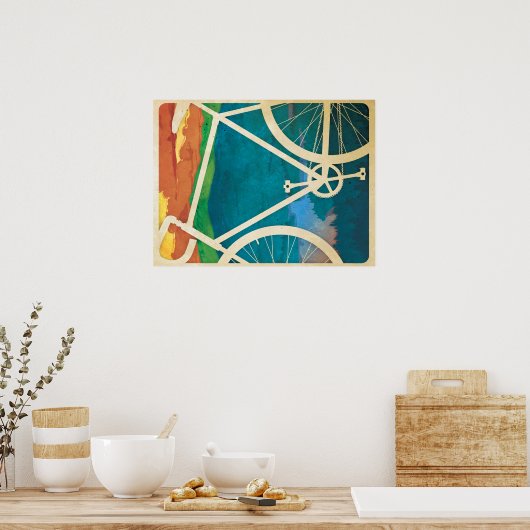 Fahrradkunst - Archivschwergewicht - Fahrrad NY Poster (Küche)