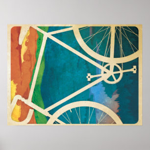 Fahrradkunst - Archivschwergewicht - Fahrrad NY Poster