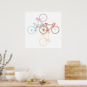 Fahrradkunst / Fahrraddekor Poster (Küche)