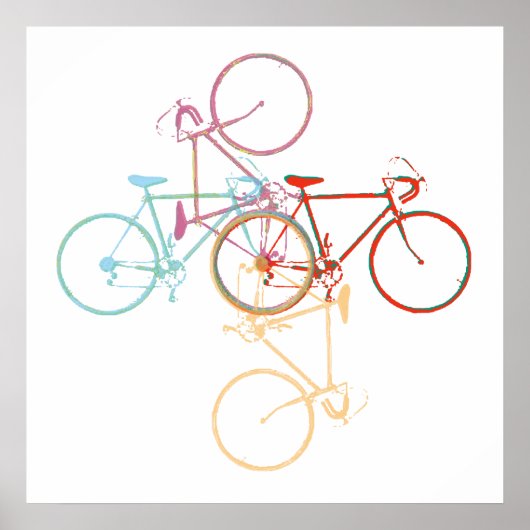 Fahrradkunst / Fahrraddekor Poster (Vorne)