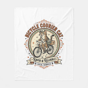 Fahrradkurier Katze Fahrradkurier Katze Vintage Ve Fleecedecke