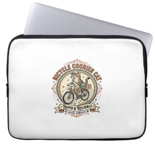 Fahrradkurier Katze Fahrradkurier Katze Vintage Ve Laptopschutzhülle