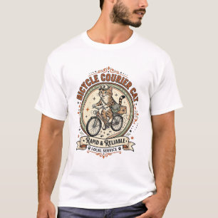 Fahrradkurier Katze Fahrradkurier Katze Vintage Ve T-Shirt