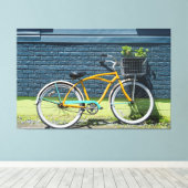 Fahrradleerung an der Wand Leinwanddruck (Insitu (Holzboden))
