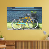 Fahrradleerung an der Wand Leinwanddruck (Insitu (Wohnzimmer))