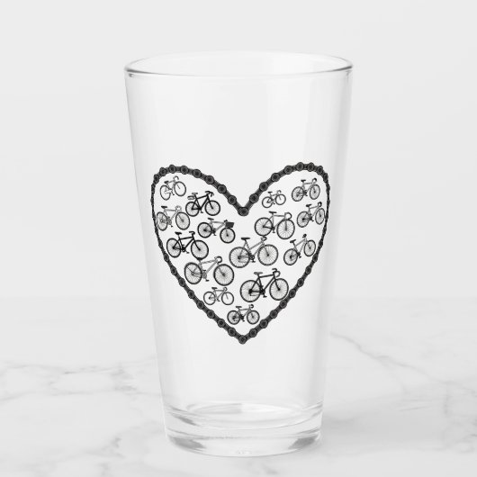 Fahrradliebe Glas (Vorderseite)