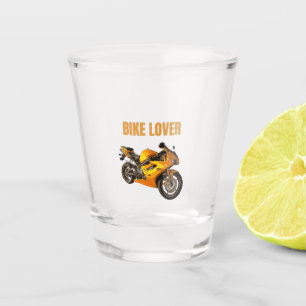 Fahrradliebhaber Motorrad T-Shirt Sport Bike Fah Schnapsglas