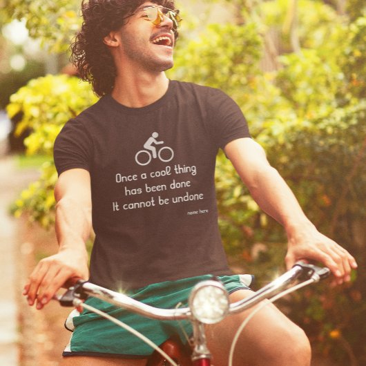 Fahrradlustige Coole Radfahrer Name hinzufügen T-Shirt