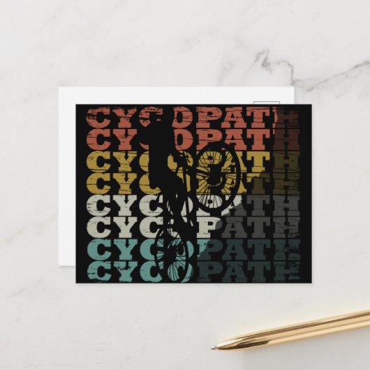 Fahrradlustige Feiertagspostkarte (Vorderseite/Rückseite Beispiel)