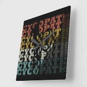 Fahrradlustige Quadratische Wanduhr (Winkel)