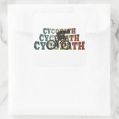 Fahrradlustige Quadratischer Aufkleber (Tasche)