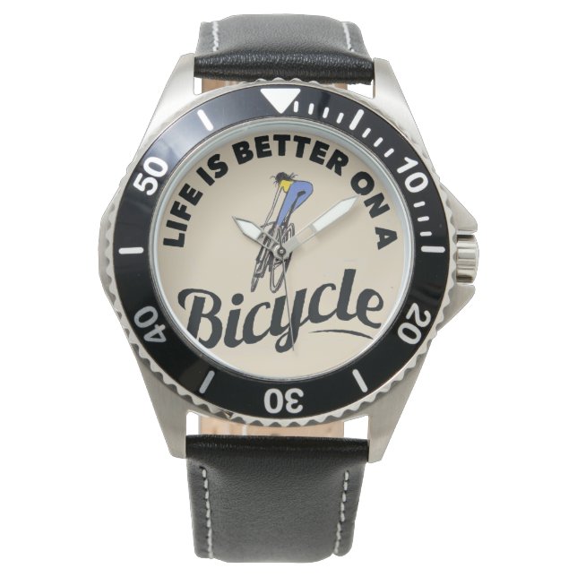 Fahrradmädchen Armbanduhr (Vorderseite)