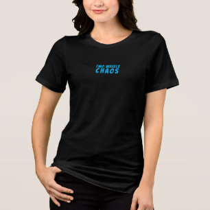 Fahrradmädchen Ironie türkis Tri-Blend Shirt