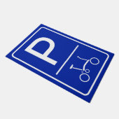 Fahrradmatte für Brompton oder Klapprad Fußmatte (Schrägansicht)