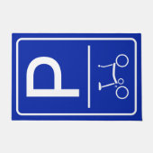 Fahrradmatte für Brompton oder Klapprad Fußmatte (Vorderseite)