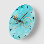 Fahrradmauer Runde Wanduhr (Winkel)