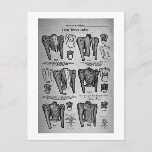 Fahrradmode1897 - Vintag Postkarte (Vorderseite)
