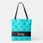 Fahrradmuster auf blau tasche (Rückseite)