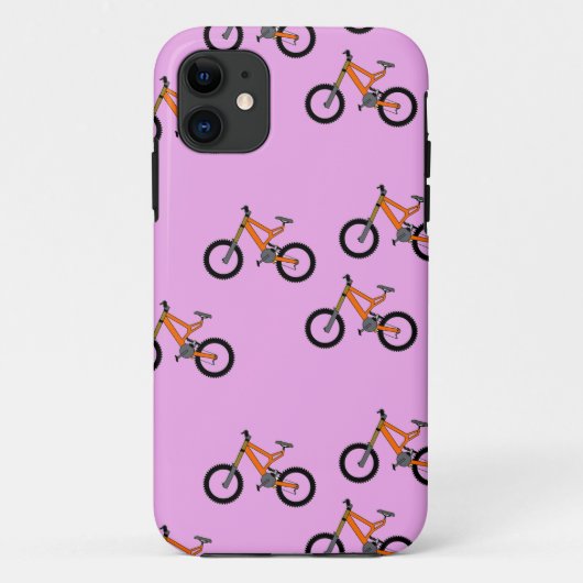 Fahrradmuster auf Rosa Case-Mate iPhone Hülle (Rückseite)