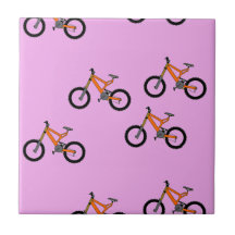 Fahrradmuster auf Rosa