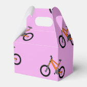 Fahrradmuster auf Rosa Geschenkschachtel (Rückseite)