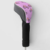 Fahrradmuster auf Rosa Golf Headcover (angewinkelt)