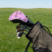 Fahrradmuster auf Rosa Golf Headcover (In SItu)