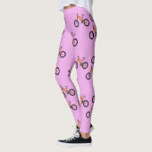 Fahrradmuster auf Rosa Leggings (Links)