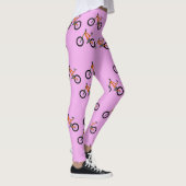 Fahrradmuster auf Rosa Leggings (Rechts)