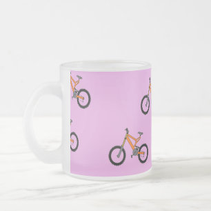Fahrradmuster auf Rosa Mattglastasse