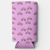 Fahrradmuster auf Rosa Selters Dosenkühler (Vorderseite)