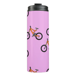 Fahrradmuster auf Rosa Thermosbecher