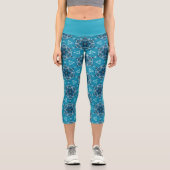 Fahrradmuster Capri Leggings (Vorderseite)