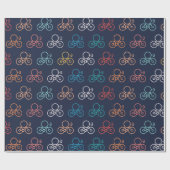 Fahrradmuster Cartoon Geschenkpapier (Flach)
