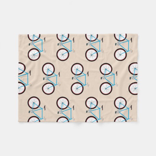 Fahrradmuster Fleecedecke (Vorderseite (Horizontal))