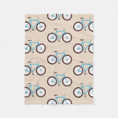 Fahrradmuster Fleecedecke (Vorderseite)