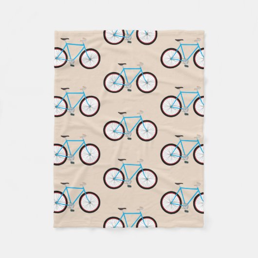 Fahrradmuster Fleecedecke (Vorderseite)