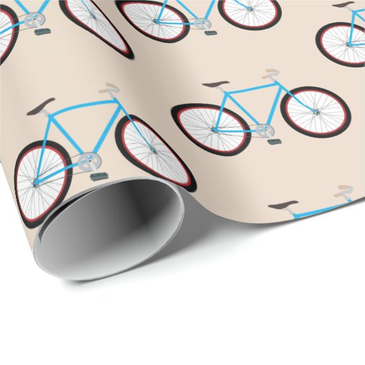 Fahrradmuster Geschenkpapier (Rolleneckpunkt)