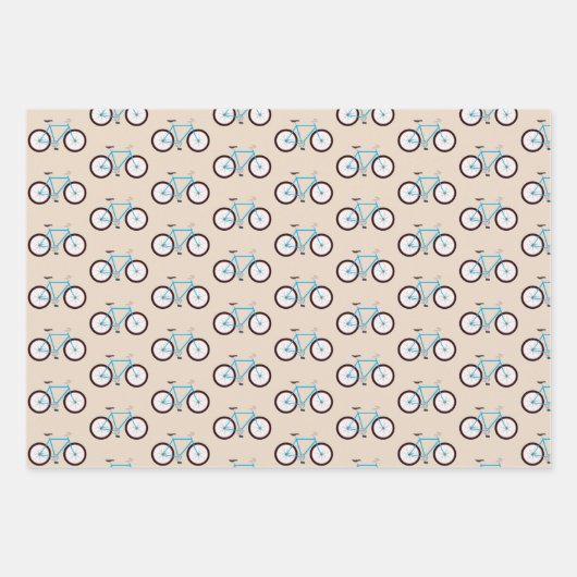 Fahrradmuster Geschenkpapier Set (Vorderseite 3)