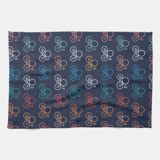 Fahrradmuster Geschirrtuch (Horizontal)