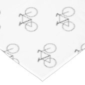 Fahrradmuster im klassischen Weißen Stil Tischdecke (Schrägansicht)