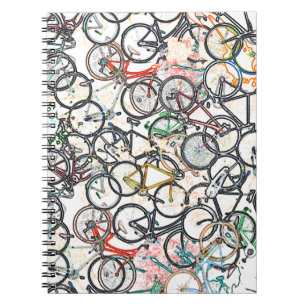 Fahrradmuster im urbanen Stil Notizblock
