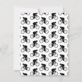 Fahrradmuster in Schwarz und Weiß. Einladung (Rückseite)
