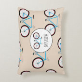 Fahrradmuster Individuelle Name Dekokissen (Vorderseite(Vertikal))