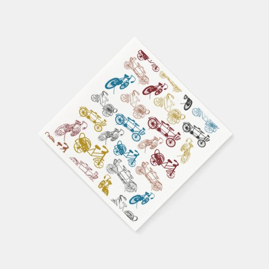 Fahrradmuster Serviette (Ecke)