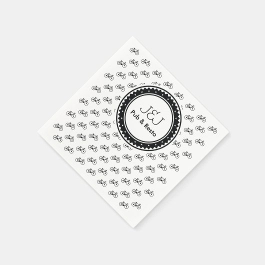 Fahrradmuster Serviette (Ecke)