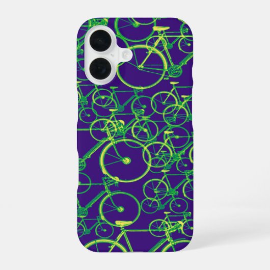 Fahrradmusterdesign iPhone 16 Hülle (Rückseite)