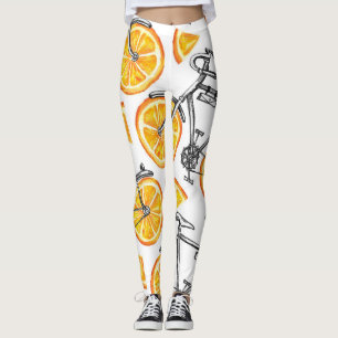 Fahrradorangen: Wasserfarbenes Sommermuster Leggings