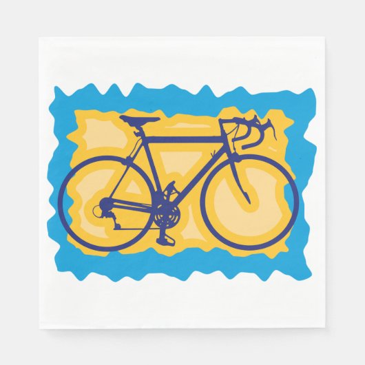 Fahrradpapier Napkins Briefmarke Serviette (Vorderseite)